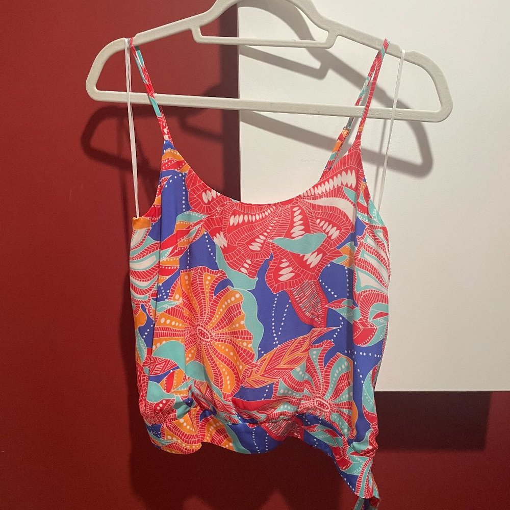 Alice & Trixie Spaghetti Strap Top with Banded Waist & Side Tie Size XS